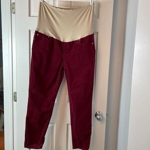 Gap Maternity Red Corduroy Pants Size 16